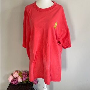 Looney Tunes Coral Tweety Short Sleeve Tee